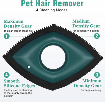 Mini Pet Hair Detailer, Pet Hair Remover for Couch, Dog Hair Remover for Car Interior/Carpet/Fabric, Embedded Detailing Efficient, Safe No-Scratch Surfaces, Palm Size