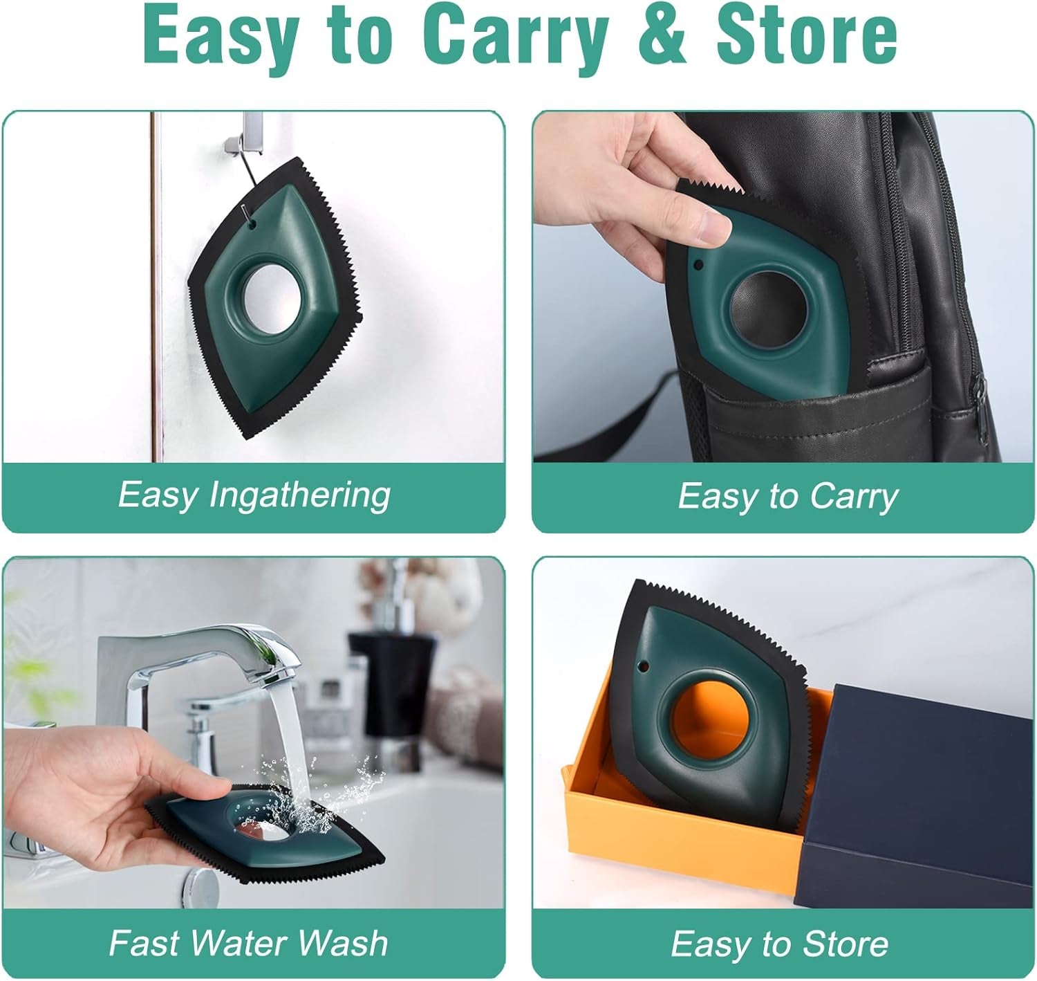Mini Pet Hair Detailer, Pet Hair Remover for Couch, Dog Hair Remover for Car Interior/Carpet/Fabric, Embedded Detailing Efficient, Safe No-Scratch Surfaces, Palm Size