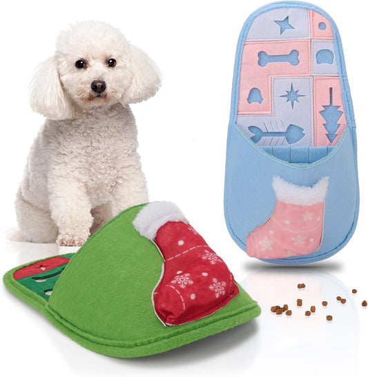 Snuffle Mat for Dogs, 2Pcs Dog Puzzle Toys Sniff Mats Stimulation Natural Foraging Skills Smell Training, Interactive Slow Pet Feeding Mats for Small Medium Dog (Green+Blue)