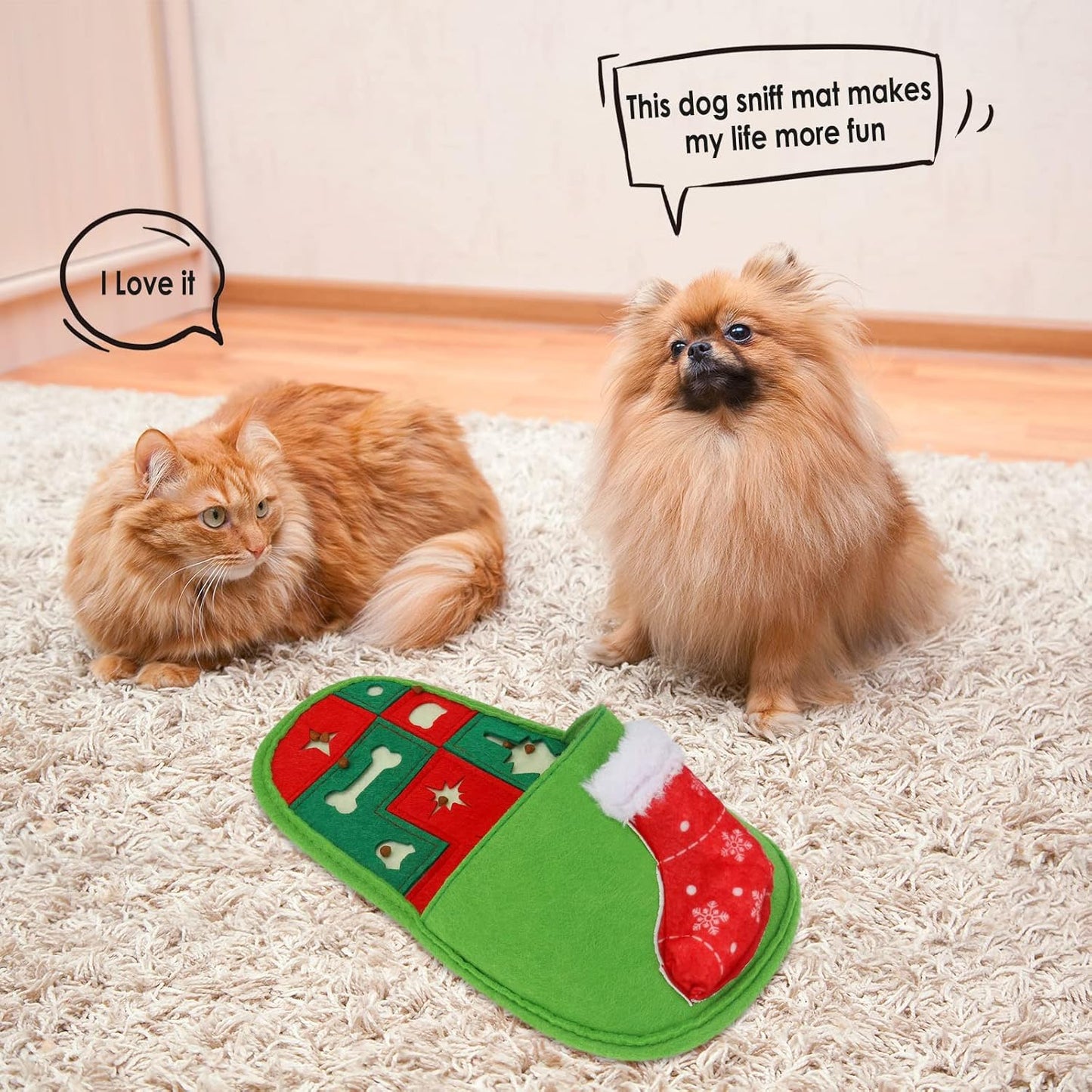 Snuffle Mat for Dogs, 2Pcs Dog Puzzle Toys Sniff Mats Stimulation Natural Foraging Skills Smell Training, Interactive Slow Pet Feeding Mats for Small Medium Dog (Green+Blue)