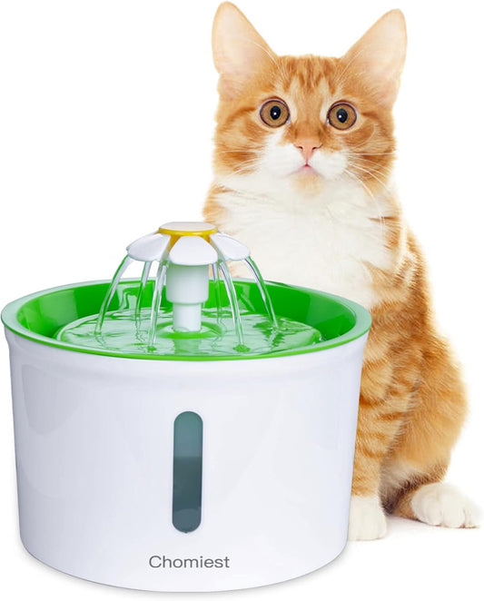 Cat Water Fountain 54Oz Automatic Pet Fountain, Ultra Quiet Cat Fountains with Water Level Window for Cats and Small Dogs (Green)